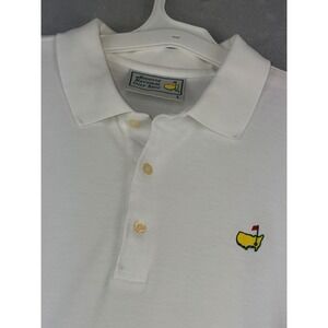 Augusta National Golf Shop Masters Polo Shirt Mens Large White Vintage Cotton